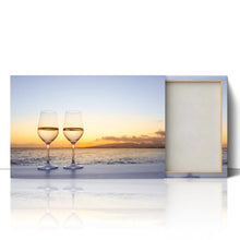 Load image into Gallery viewer, Wine Glasses at Sunset