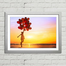 Load image into Gallery viewer, Girl Jumping with Balloons