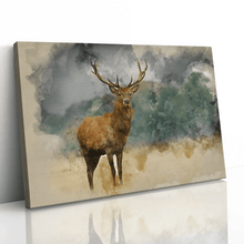 Load image into Gallery viewer, Red Deer Stag Watercolour Painting
