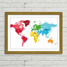 Load image into Gallery viewer, World Map Countries Continents Political