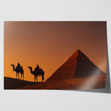 Load image into Gallery viewer, Camels at Dawn Pyramids