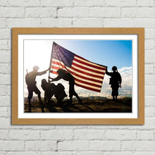 Load image into Gallery viewer, American Soldiers Raising the Flag