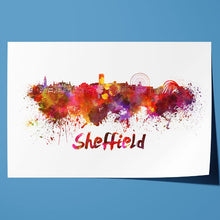 Load image into Gallery viewer, Sheffield Skyline in Watercolour Paint