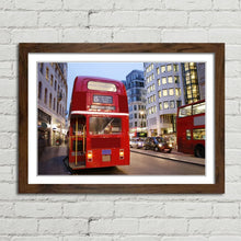 Load image into Gallery viewer, Rear View Red Bus in London
