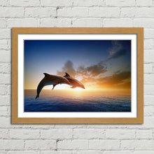 Load image into Gallery viewer, Dolphins Jumping in Ocean