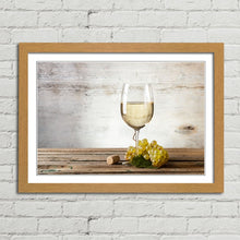 Load image into Gallery viewer, Glass of White Wine and Grapes