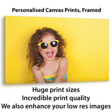 Load image into Gallery viewer, CANVAS PRINT YOUR PHOTO PERSONALISED PICTURE A0 A2 A3 FRAMED CUSTOM IMAGE PRINTS