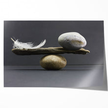 Load image into Gallery viewer, Feather Stone Balance Abstract Picture Canvas Framed Print Wall Art
