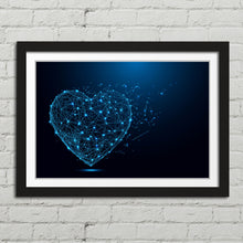 Load image into Gallery viewer, Abstract Love Heart Lines Lights Home Decor Framed Canvas Wall Art Picture Print
