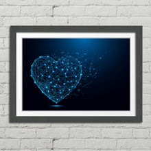 Load image into Gallery viewer, Abstract Love Heart Lines Lights Home Decor Framed Canvas Wall Art Picture Print
