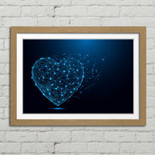 Load image into Gallery viewer, Abstract Love Heart Lines Lights Home Decor Framed Canvas Wall Art Picture Print
