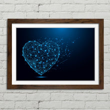 Load image into Gallery viewer, Abstract Love Heart Lines Lights Home Decor Framed Canvas Wall Art Picture Print
