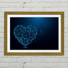 Load image into Gallery viewer, Abstract Love Heart Lines Lights Home Decor Framed Canvas Wall Art Picture Print
