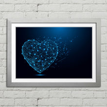 Load image into Gallery viewer, Abstract Love Heart Lines Lights Home Decor Framed Canvas Wall Art Picture Print
