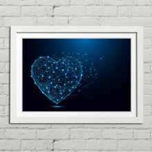 Load image into Gallery viewer, Abstract Love Heart Lines Lights Home Decor Framed Canvas Wall Art Picture Print
