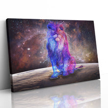 Load image into Gallery viewer, Abstract Coloured Lion Galaxy Picture Canvas Framed Print Wall Art Poster
