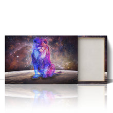 Load image into Gallery viewer, Abstract Coloured Lion Galaxy Picture Canvas Framed Print Wall Art Poster
