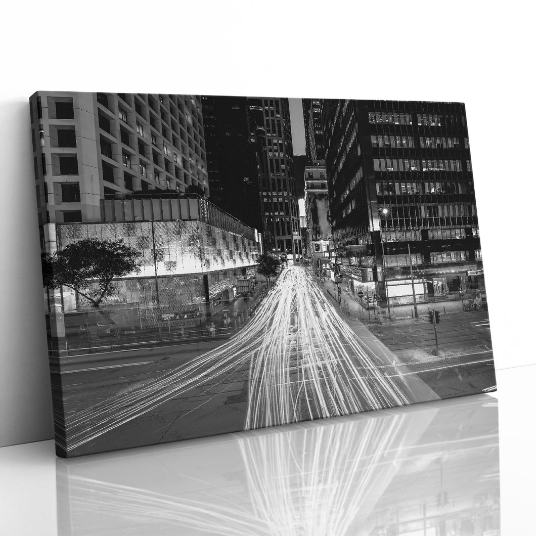 Modern Art Street Lights Abstract Picture Canvas Framed Print Wall Art