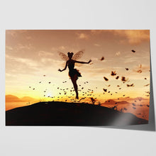 Load image into Gallery viewer, Fairy Tinkerbell and Butterflies at Sunset
