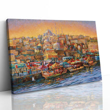 Load image into Gallery viewer, Golden Horn Bay Istanbul Oil Painting
