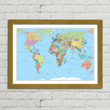 Load image into Gallery viewer, World Map Countries Capitals
