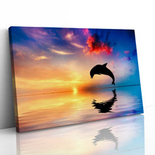 Load image into Gallery viewer, Dolphin Jumping at Sunset
