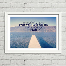 Load image into Gallery viewer, On the Other Side of Fear Motivational Quote
