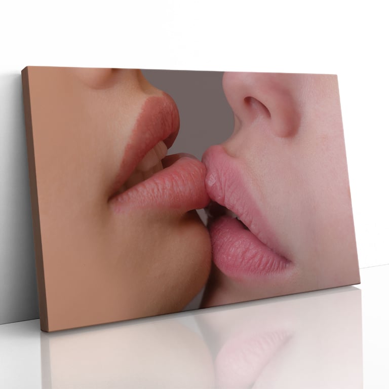 Girls Kissing Close Up Lips