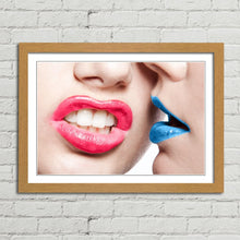 Load image into Gallery viewer, Girl Mouths Kissing Lips
