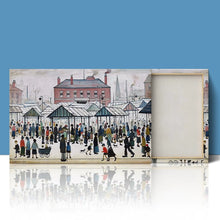 Load image into Gallery viewer, LS Lowry Market Scene Northern Town
