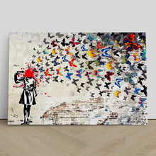 Load image into Gallery viewer, Butterfly Brains Banksy Girl
