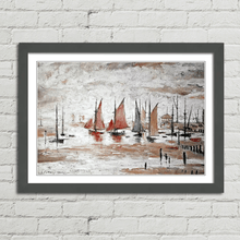 Load image into Gallery viewer, LS Lowry Sailing Boats Painting
