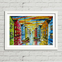 Load image into Gallery viewer, Venice Sailing Boats Abstract Oil Painting
