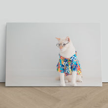 Load image into Gallery viewer, Cat in Shirt Glasses Holiday Funny Cute
