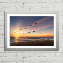 Load image into Gallery viewer, Birds Flying at Sunset
