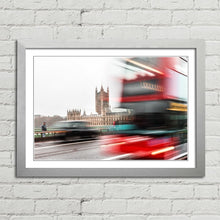 Load image into Gallery viewer, Red Bus at Houses of Parliament London
