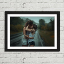 Load image into Gallery viewer, Girls Kissing in the Rain
