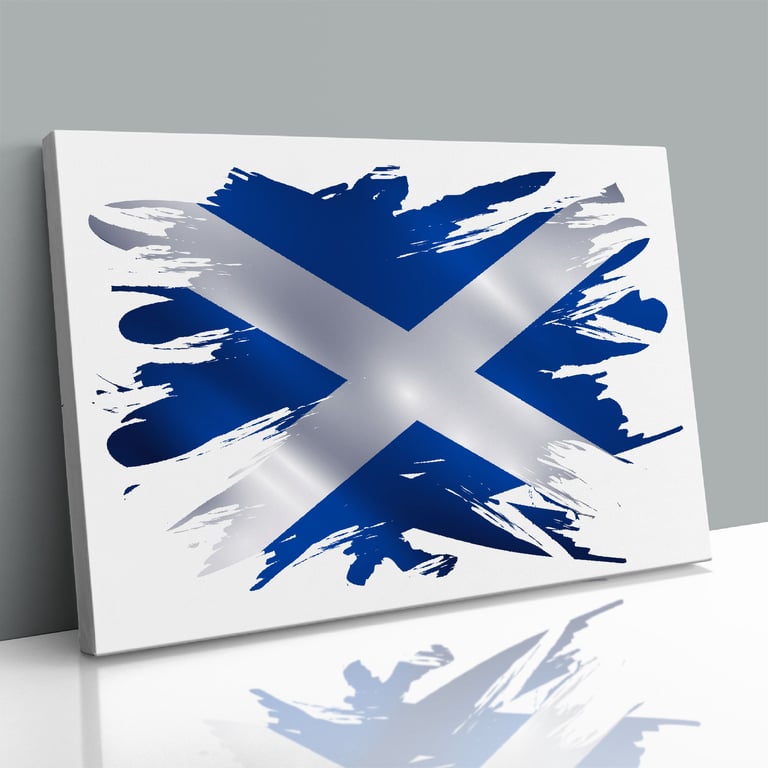 Scotland Flag Brush Paint