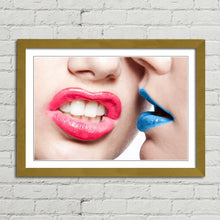 Load image into Gallery viewer, Girl Mouths Kissing Lips
