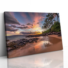 Load image into Gallery viewer, Colourful Beach Sunset Secret Cove Maui
