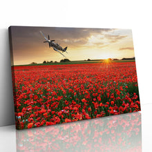 Load image into Gallery viewer, Spitfire at Sunset Poppy Field
