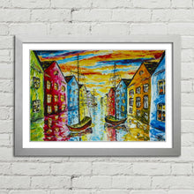 Load image into Gallery viewer, Venice Sailing Boats Abstract Oil Painting
