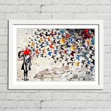 Load image into Gallery viewer, Butterfly Brains Banksy Girl
