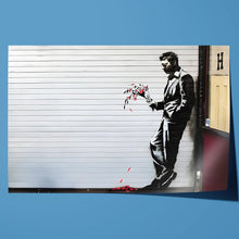 Load image into Gallery viewer, Banksy Lover Waiting with Flowers
