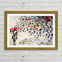 Load image into Gallery viewer, Butterfly Brains Banksy Girl
