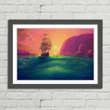 Load image into Gallery viewer, Sailing Ship at Sea Oil Painting
