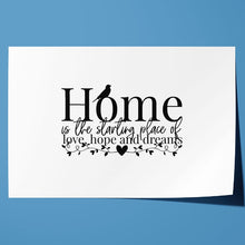 Load image into Gallery viewer, Home is Love, Hope, Dreams Quote
