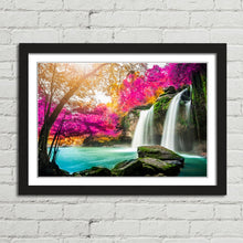 Load image into Gallery viewer, Waterfall in Colourful Autumn Forest
