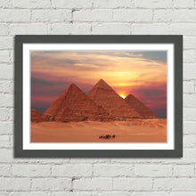 Load image into Gallery viewer, Ancient Pyramids at Sunset Giza
