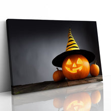 Load image into Gallery viewer, Spooky Pumpkin with Witch&#39;s Hat Halloween
